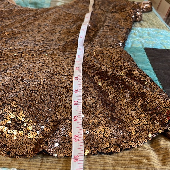 Forever 21+ Bronze Sequin Peplum Top - Picture 9 of 12